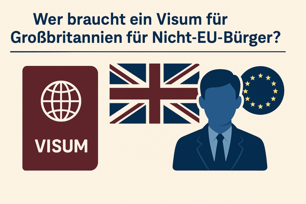Wer braucht ein Visum für Großbritannien für Nicht-EU-Bürger – Übersicht mit Flaggen und Pass
