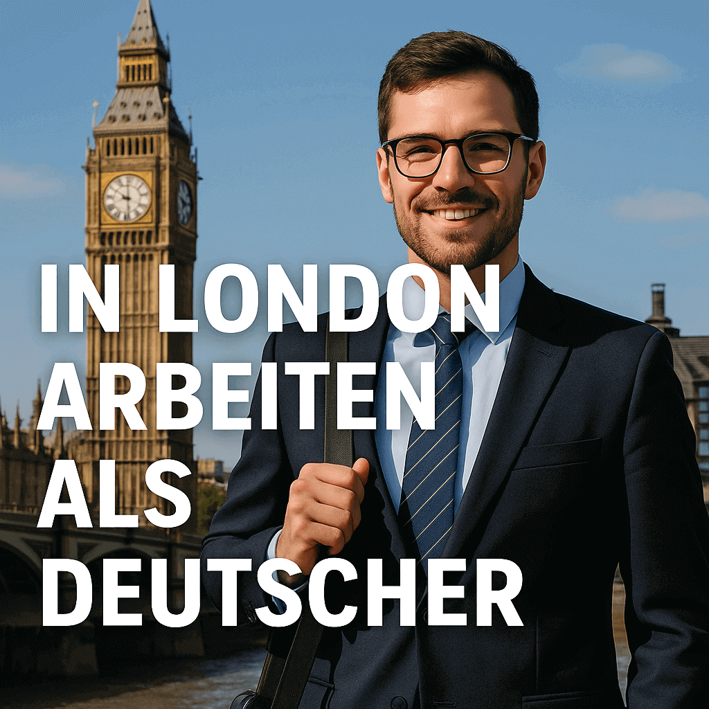 Mann in Anzug vor dem Big Ben – In London arbeiten als Deutscher