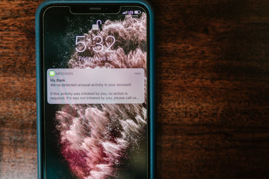 Smartphone mit E-Mail-Benachrichtigung